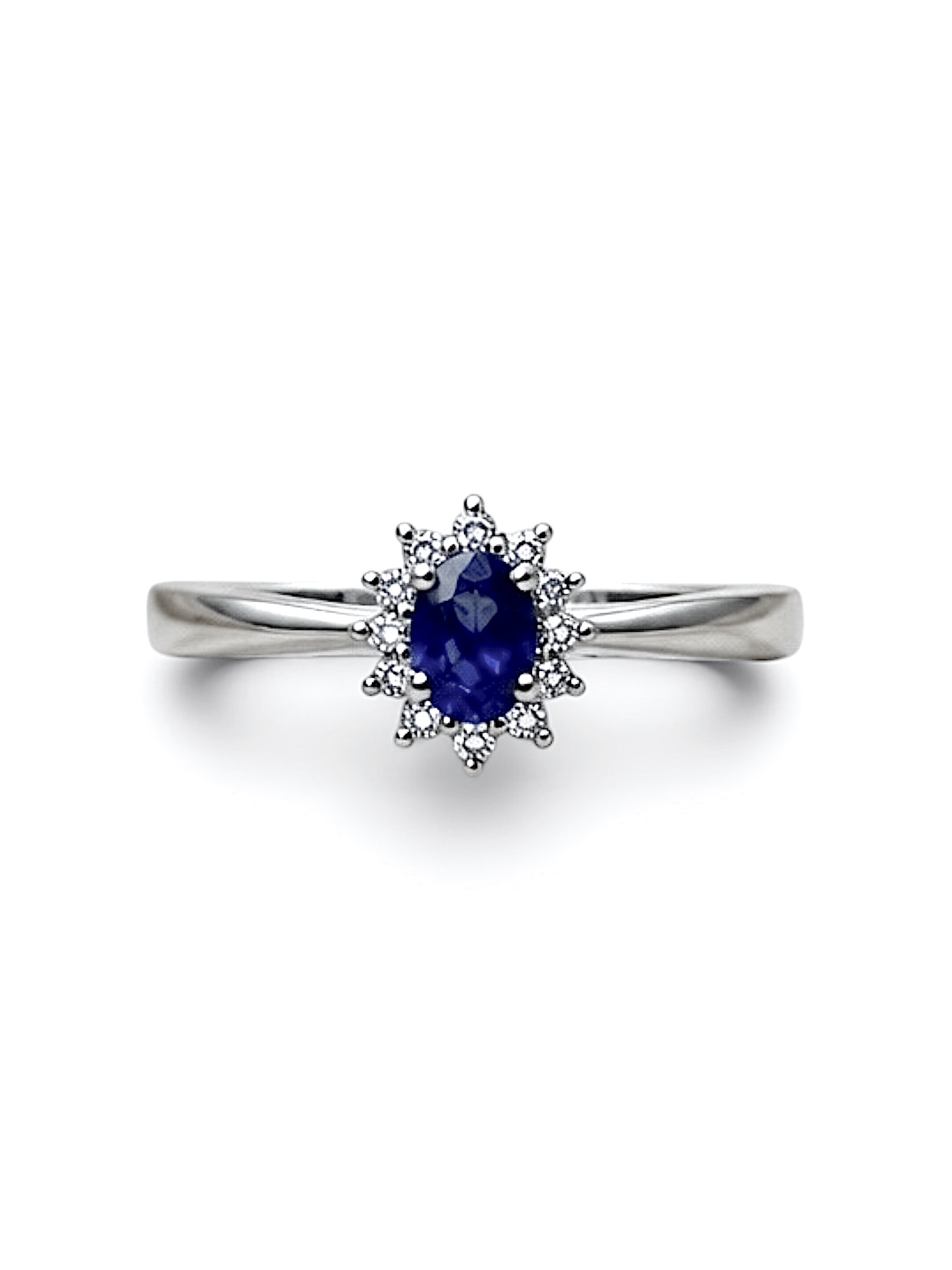 Sapphire ring in gold and diamonds BON TON Art. AN2356
