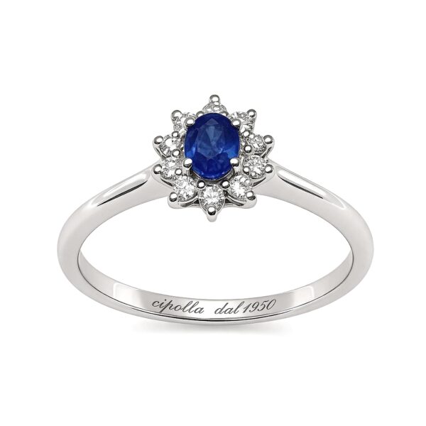 Anello zaffiro in oro e diamanti BON TON  Art. AN825