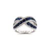 Anello zaffiri e diamanti in oro Art. RF10963BS-01