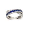 Anello zaffiri blue oro e diamanti Art. 0033WB04