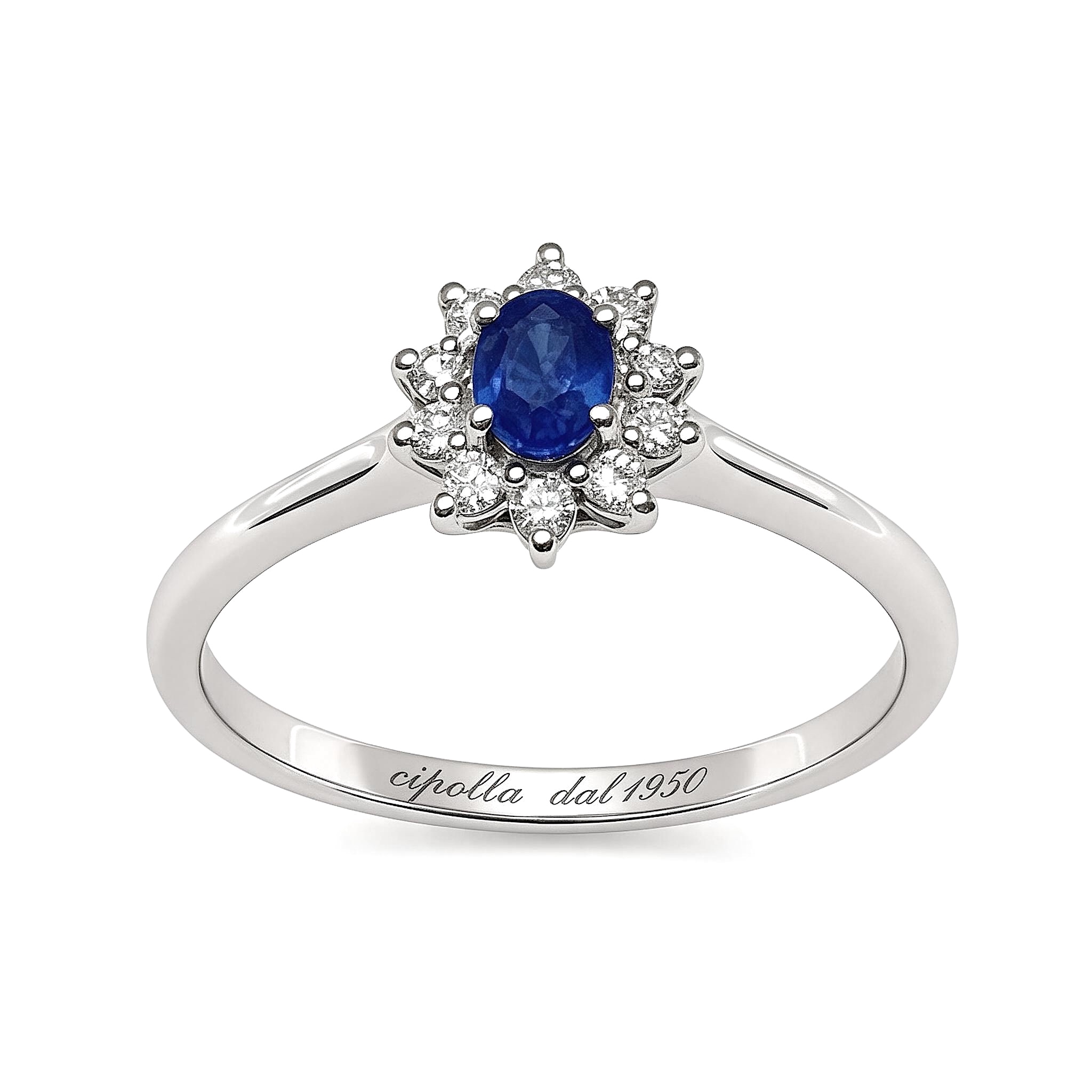 Anello zaffiro in oro e diamanti BON TON  Art. AN825