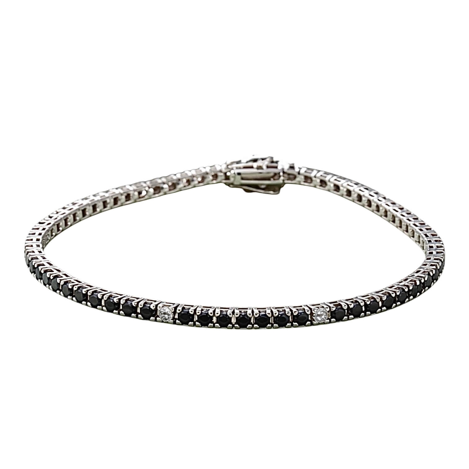 Bracelet tennis black diamonds white gold 750% art.BR388