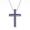 croce pendente zaffiri oro diamanti cipolla dal 1950 gioiellieri palermo 2 gioielleria palermo Diamond and Gold Sapphire Cross Pendant Art. GR260