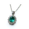Pendente smeraldo oro bianco e diamanti BON TON ART. CD110