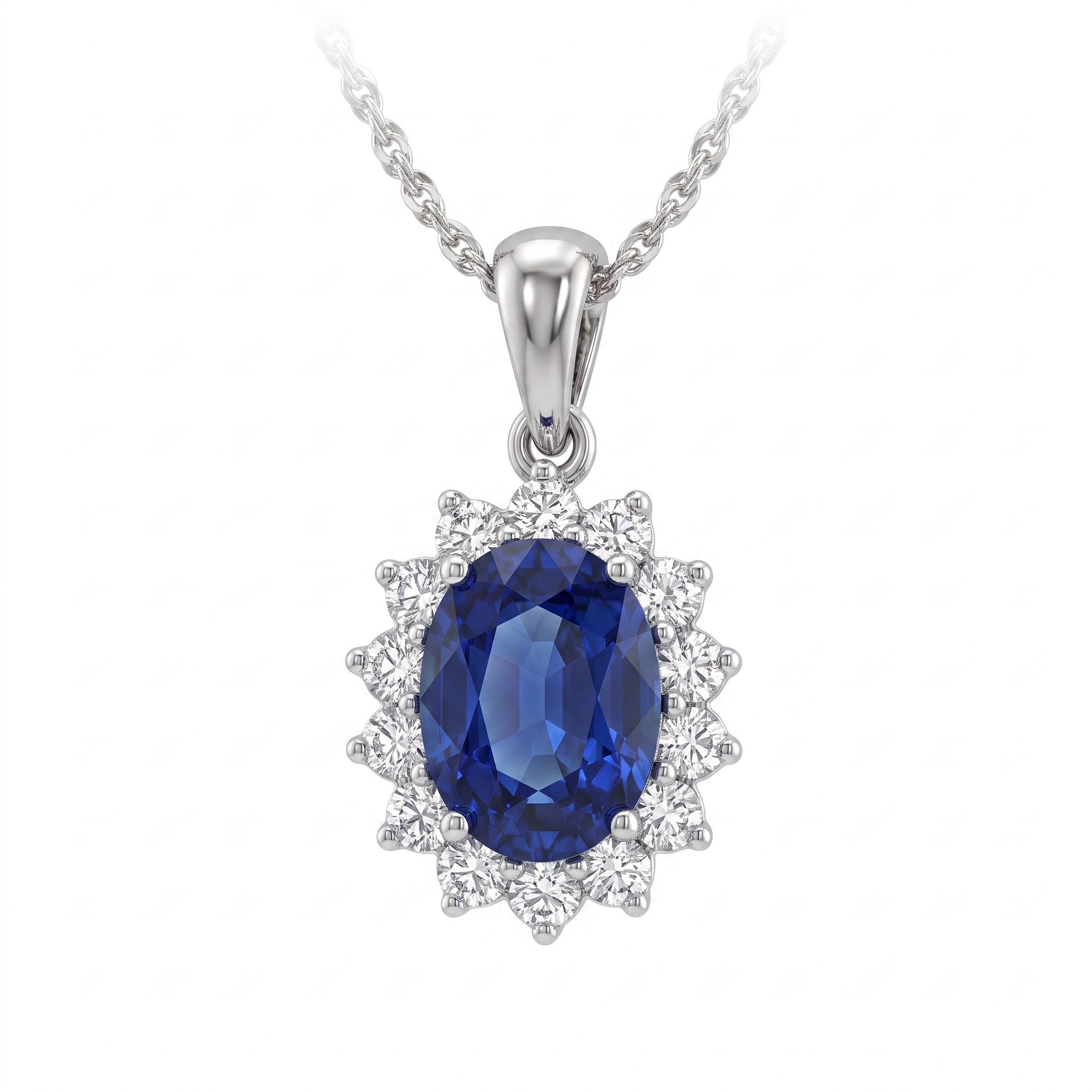 BON TON gold diamond sapphire pendant art. CD258
