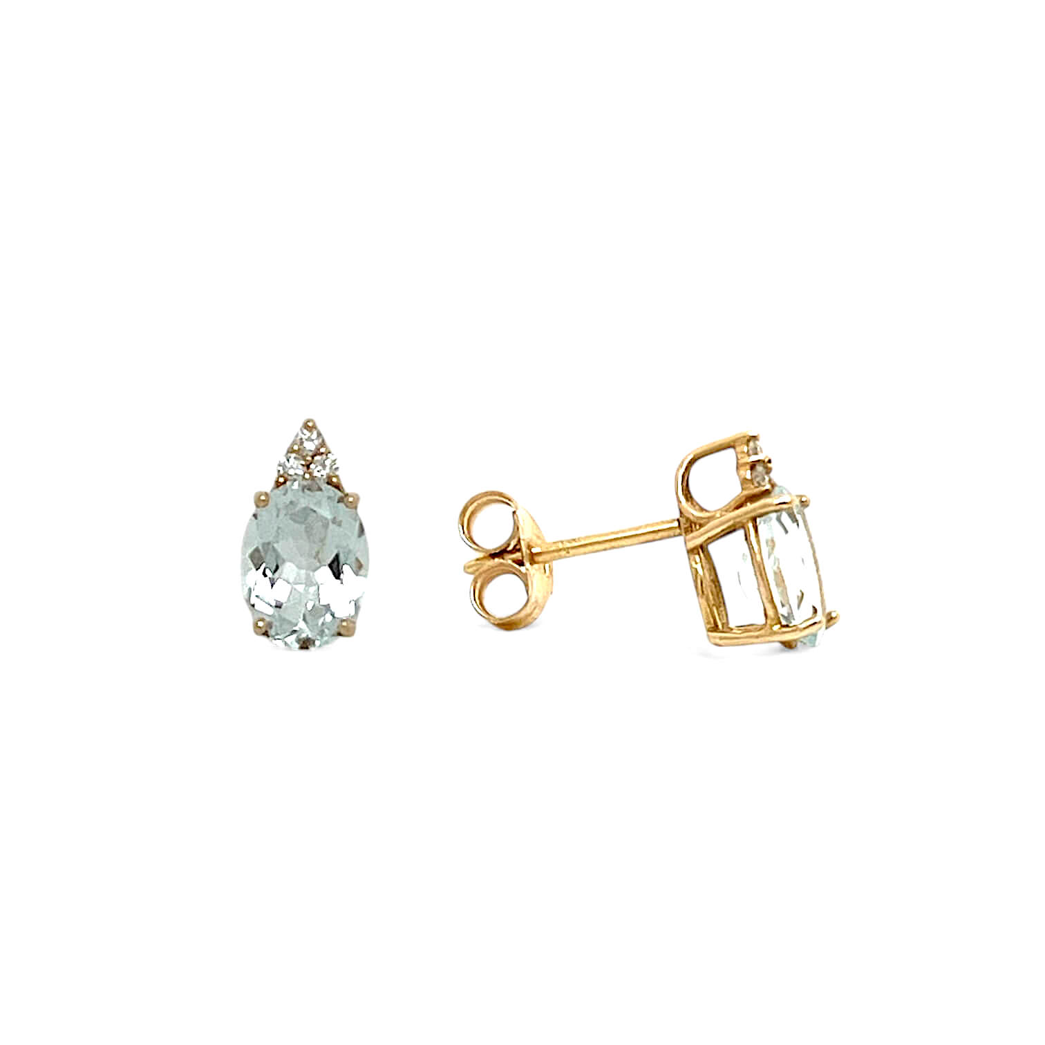 Aquamarine Earrings Gold and Diamonds Art. OR1314