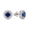 orecchini oro zaffiri blu palermo cipolla gioielli gioielleria palermo Earrings with sapphires and diamonds white gold 750 % Art.OR535