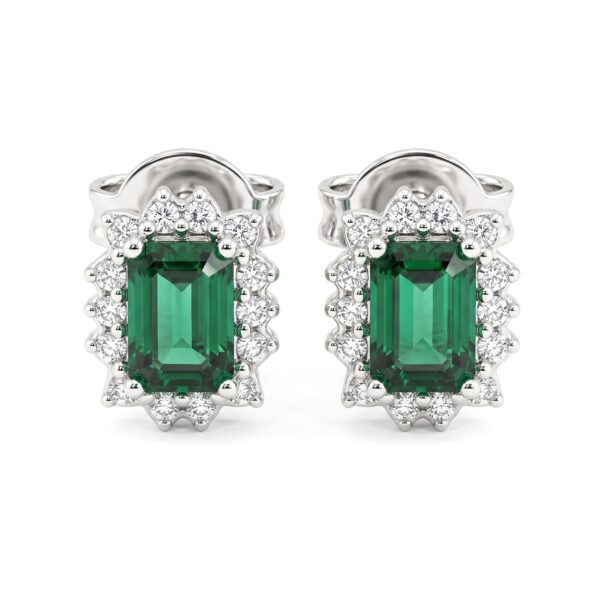 Emerald and diamond earrings 750 % Art.OR986-3