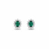 Emerald earrings white gold 750% BON TON Art. OR918