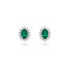 Earrings with emeralds and diamonds BON TON art. OR1192
