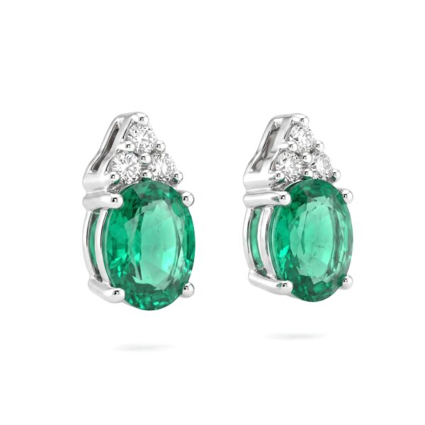 Emerald earrings white gold GEMS ART. OR631