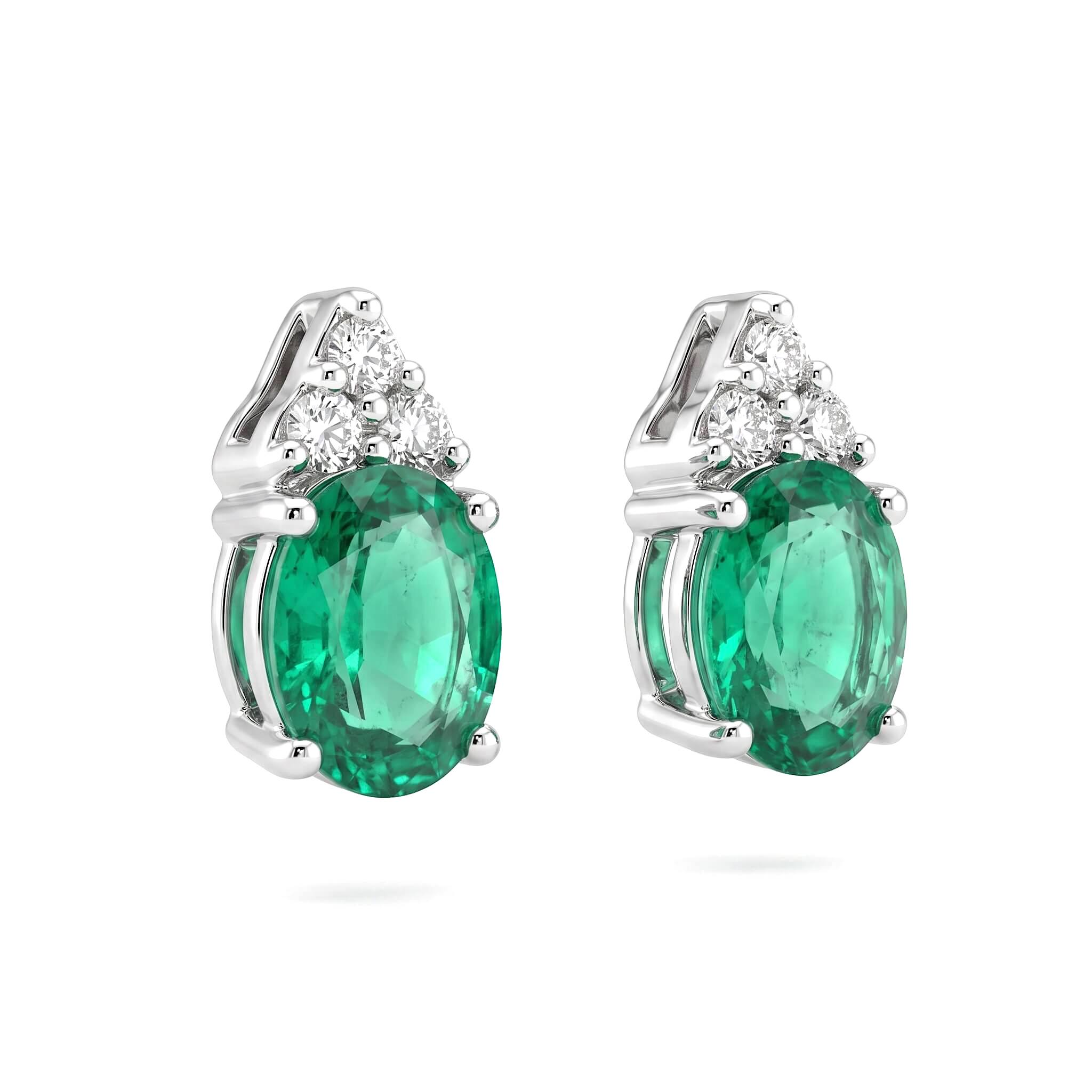 Emerald earrings white gold GEMS ART. OR631