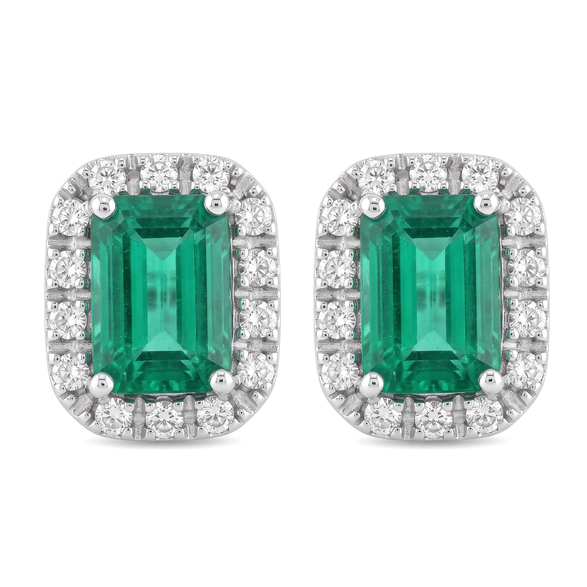 BELLE EPOQUE gold emerald and diamond earrings Art.OR1571-1