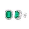 BELLE EPOQUE Gold Emerald and Diamond Earrings Art.OR1353-2