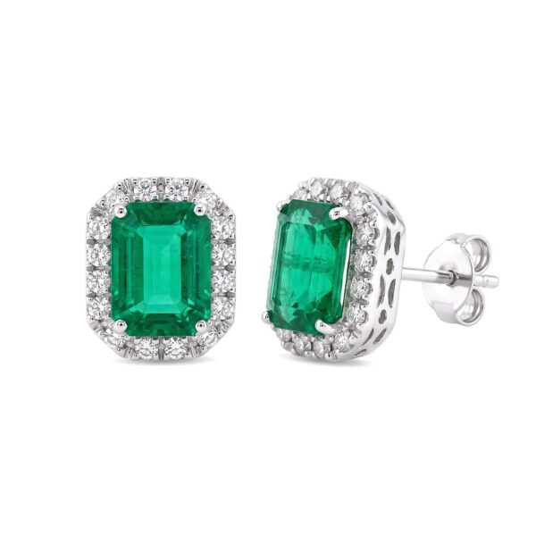 BELLE EPOQUE Gold Emerald and Diamond Earrings Art.OR1353-2