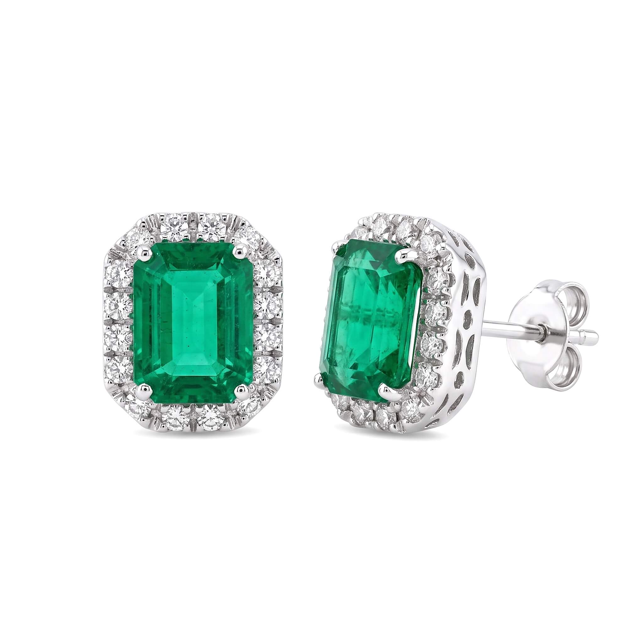 Orecchini smeraldi e diamanti oro BELLE EPOQUE Art.OR1353-2