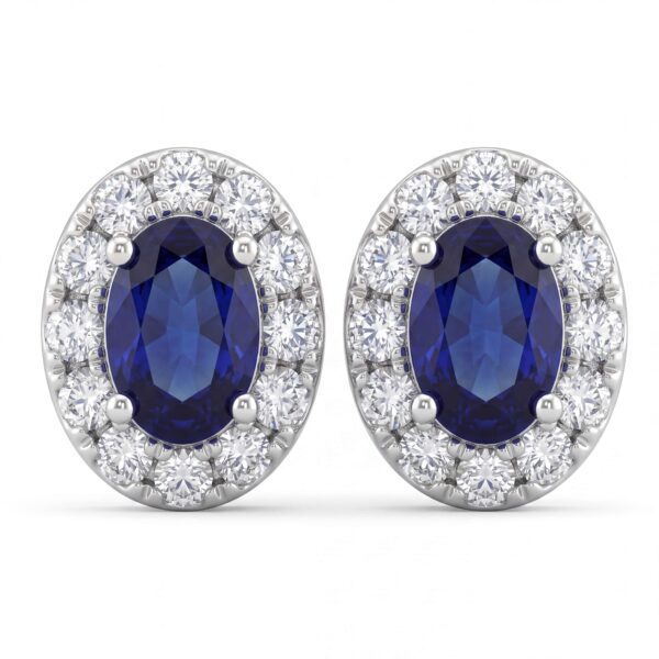 Blue Gold Sapphire and Diamond Earrings BELLE EPOQUE Art. OR1071