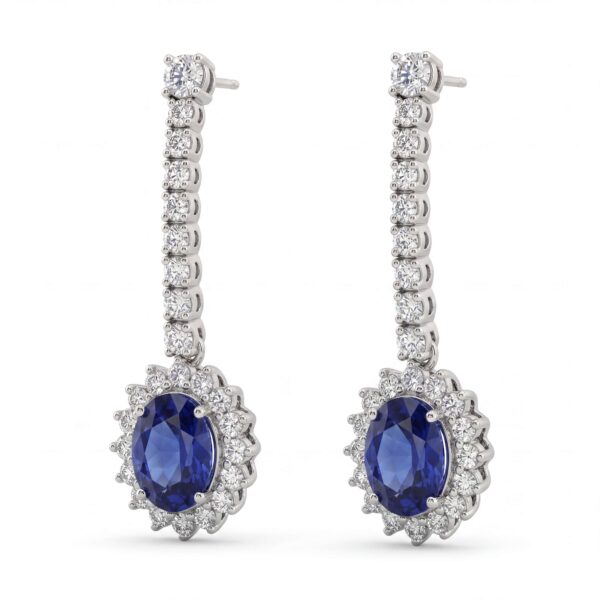 Orecchini zaffiri Blu e Diamanti  BON TON Art. OR661