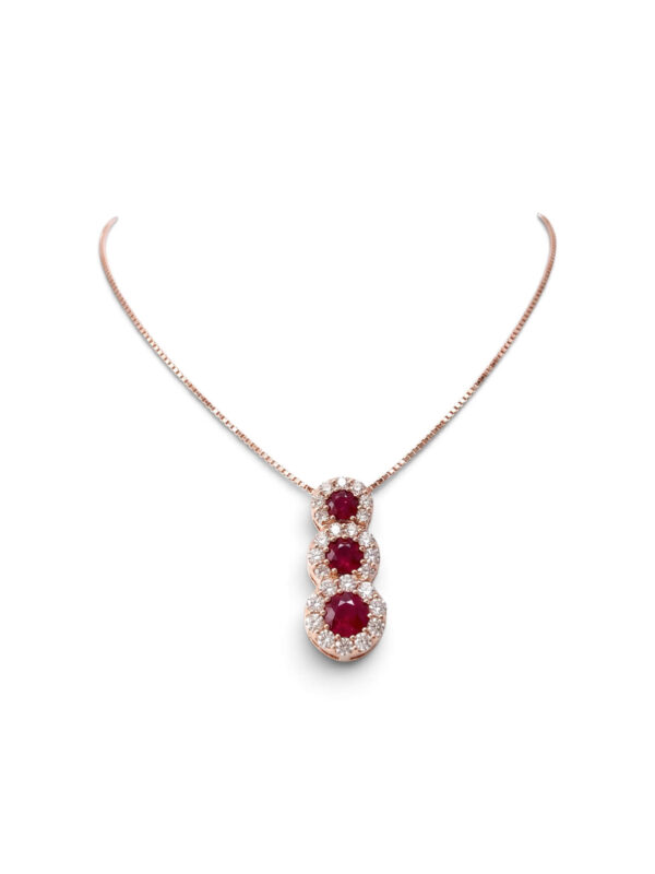 Trilogy pendant Rubies Gold and diamonds BELLE EPOQUE Art. CD1144
