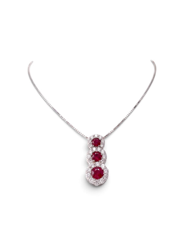 pendente rubino diamanti oro cipolla dal 1950 gioiellieri palermo gioielleria palermo Girocollo Trilogy Rubini e diamanti BELLE EPOQUE Art.CD308