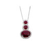 pendente rubino oro diamanti cipolla dal 1950 gioiellieri palermo gioielleria palermo White gold rubies and diamonds pendant BELLE EPOQUE Art. CD272
