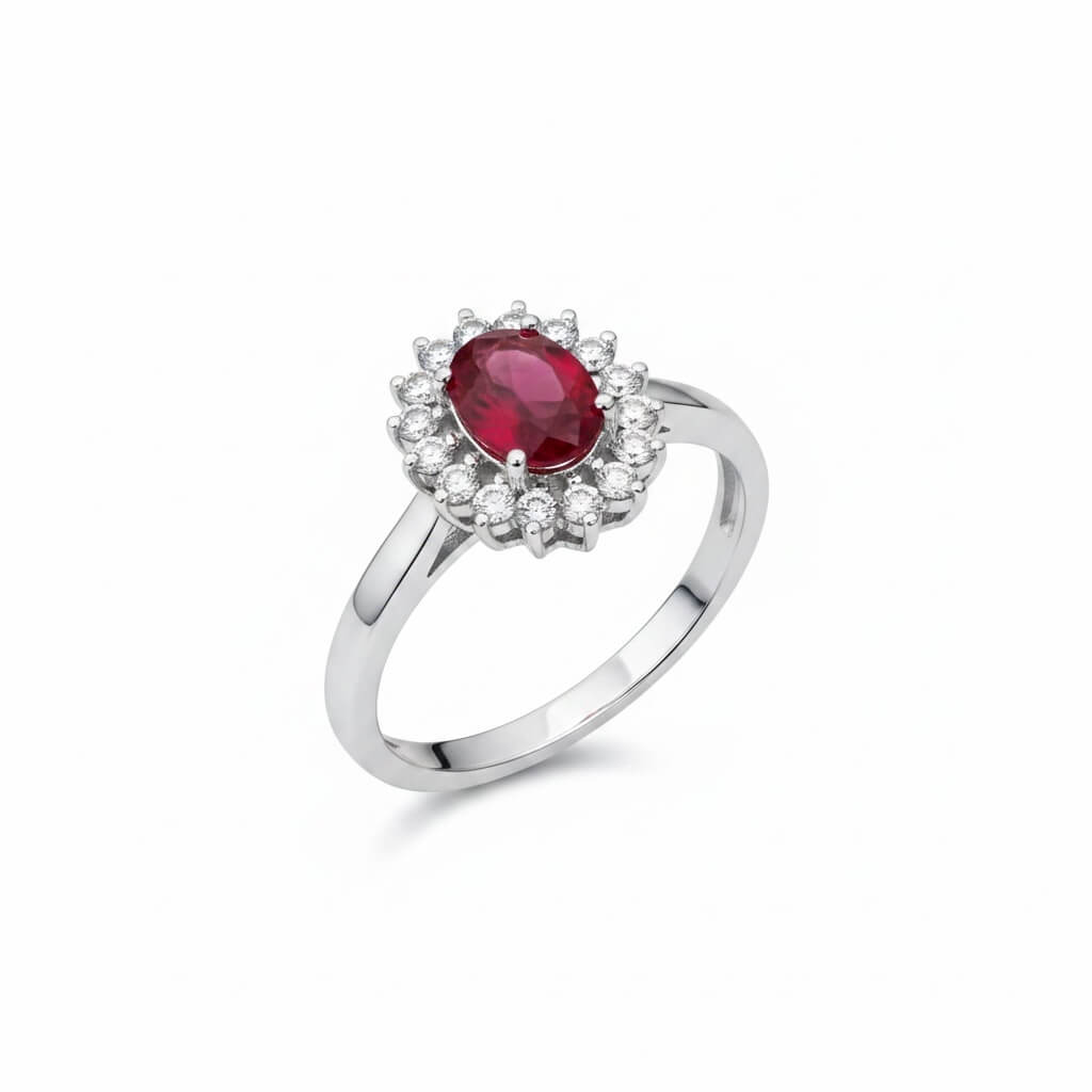 ANELLO RUBINO E DIAMANTI ORO  BON TON  ART. AN1147