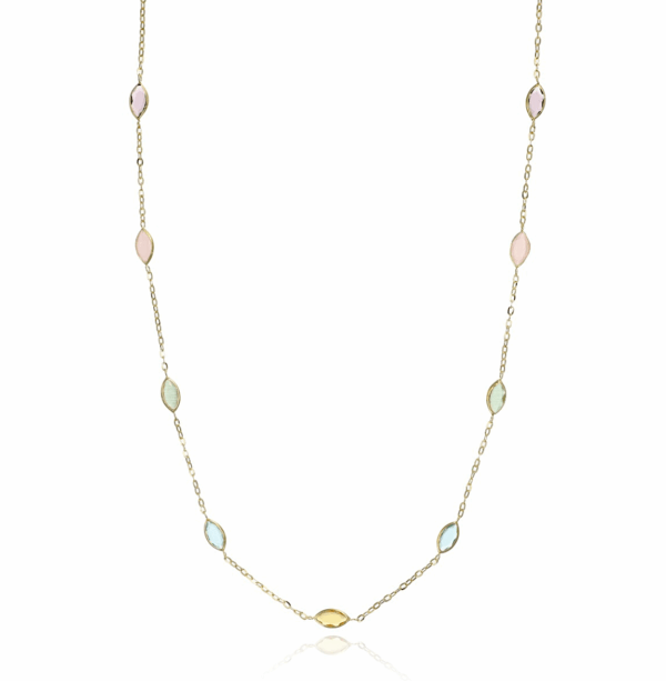Collana girocollo in oro 18kt con pietre Art. MAS01