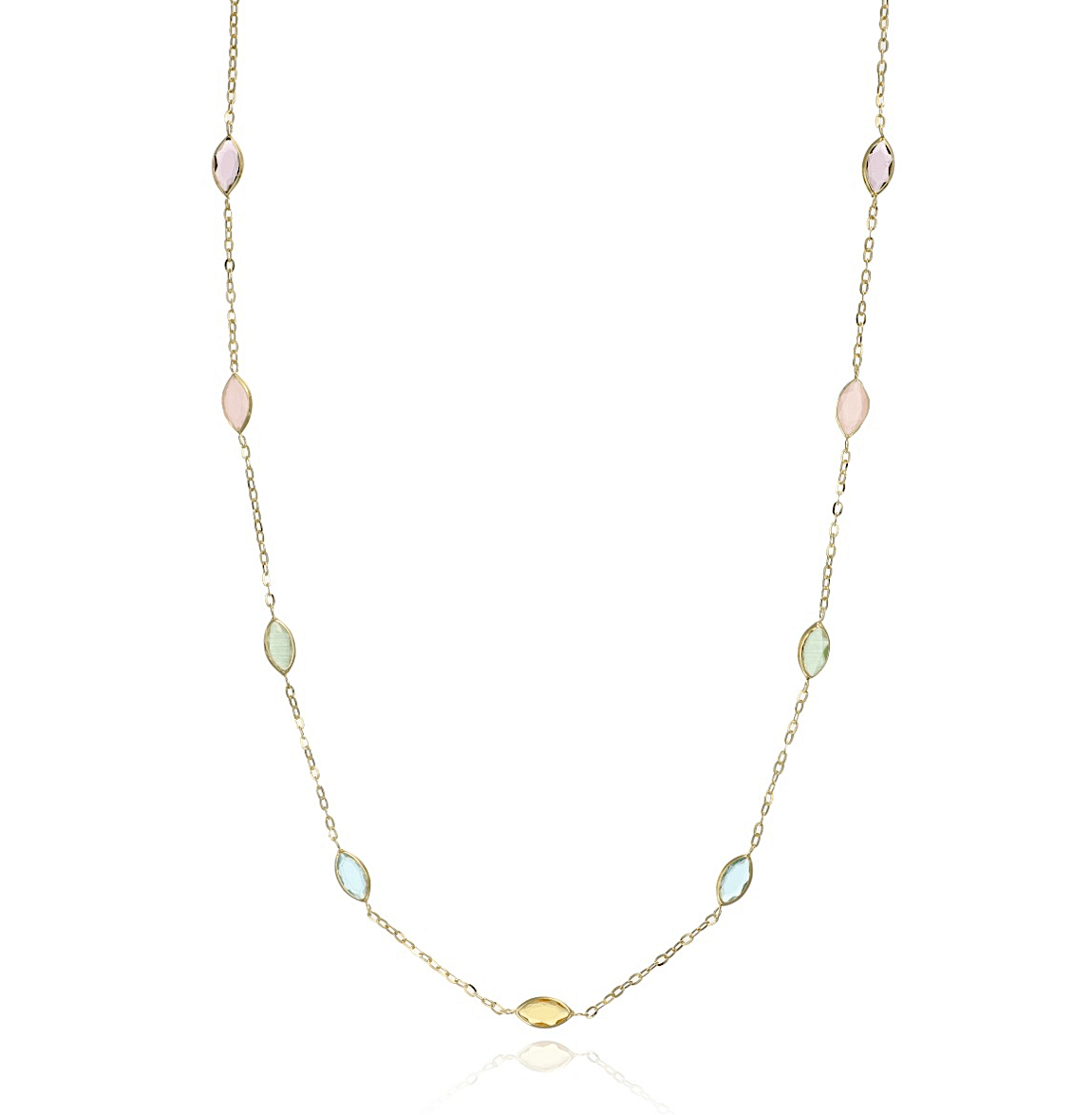 Collana girocollo in oro 18kt con pietre Art. MAS01