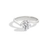 Anello solitario con diamante certificato GIA america Art. SOLCUORE60