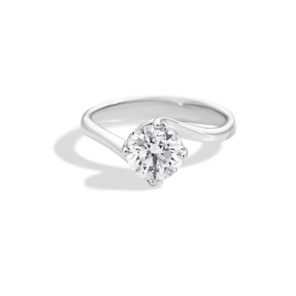 Anello solitario con diamante certificato GIA america Art. SOLCUORE60