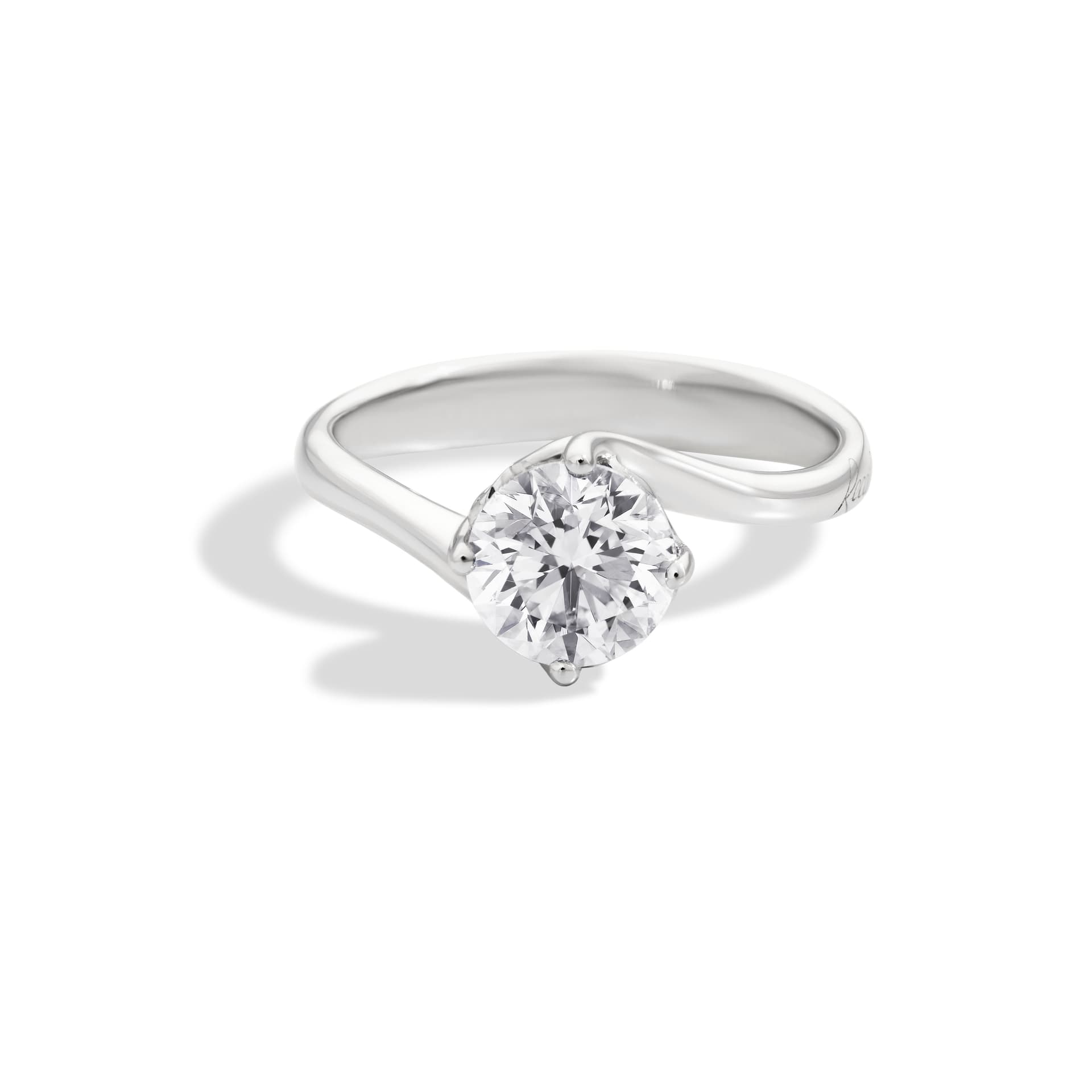 Anello solitario CUPIDO oro e diamante certificato gia america Art. SOLCUORE50