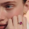 Anello diamanti e rubino  GEMME Art. CIPRUB