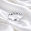 750% white gold veretta ring and diamonds LOOKS ART. AN1256