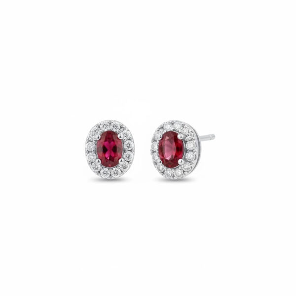 Gold and Diamond Rubies Earrings Art. OR1072