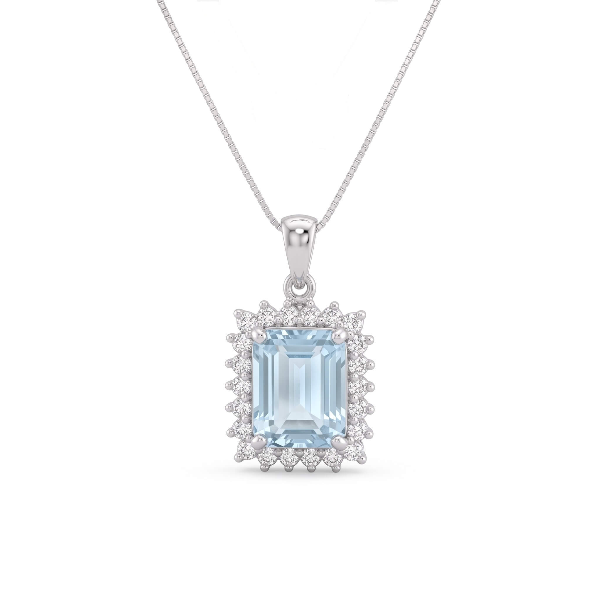 Girocollo acquamarina diamanti BON TON oro Art. CD914