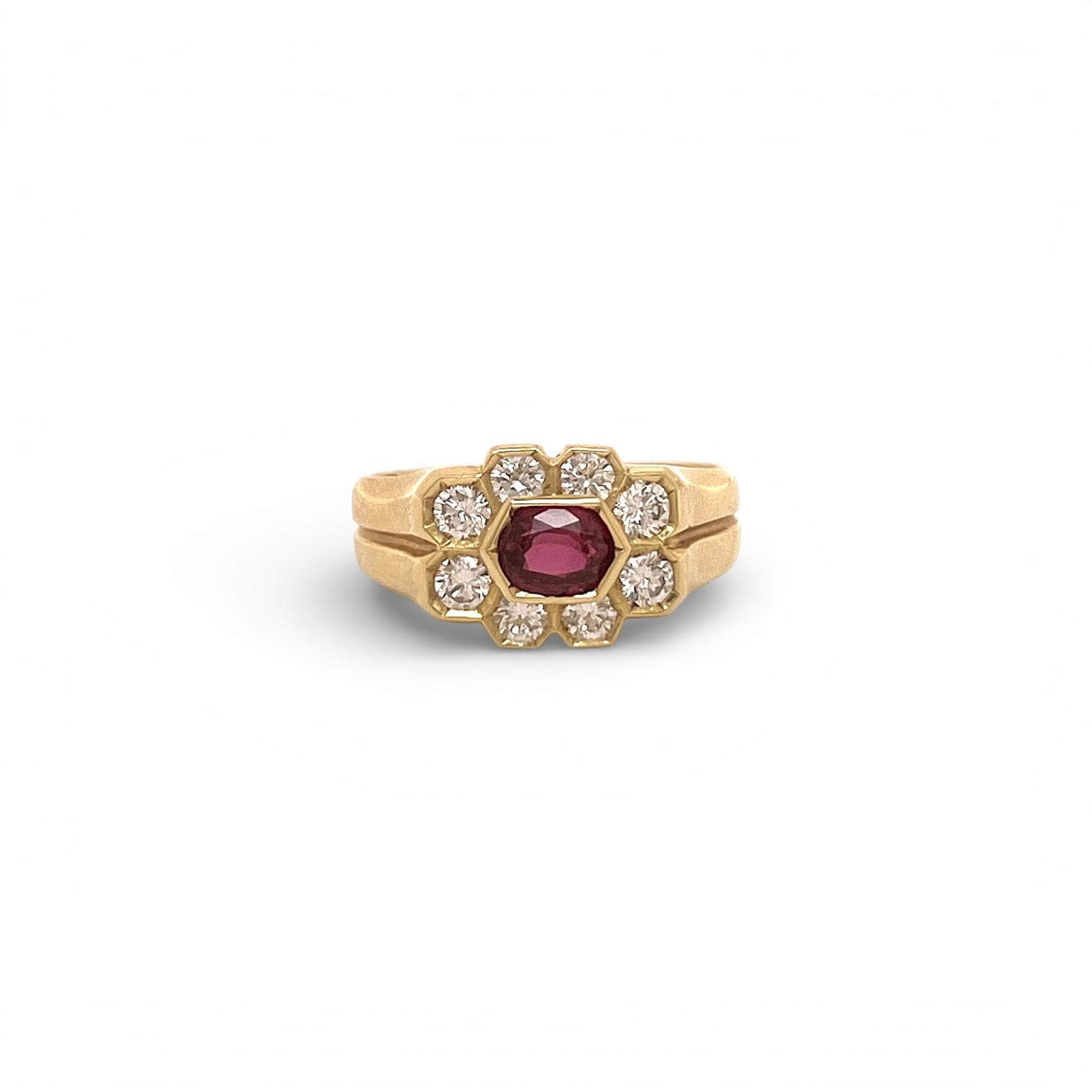 Anello rubino e diamanti oro giallo BON TON art.ANSOLRUB1