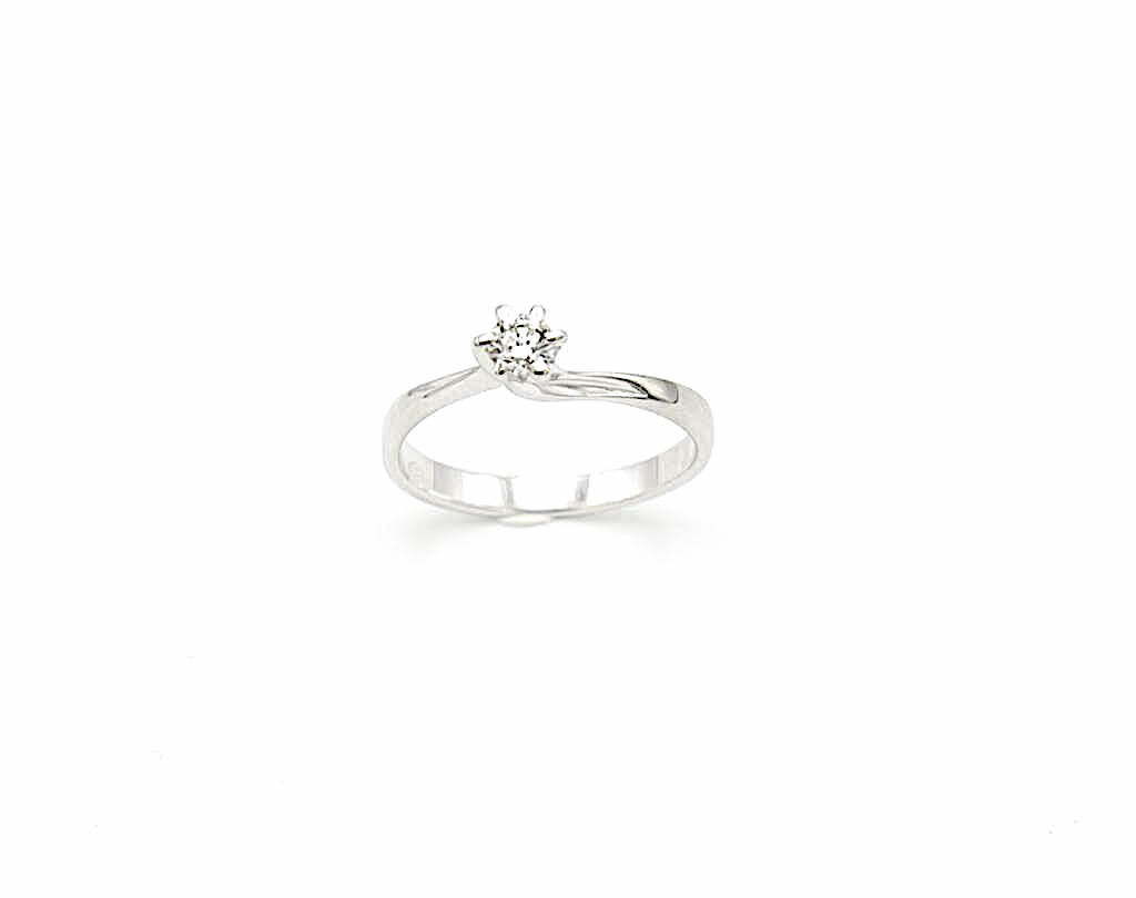 Anello solitario oro e diamanti  giglio Art.AN3067