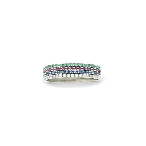 Anello diamanti, zaffiri,smeraldi e rubini art. ANFS01