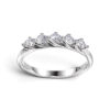 750% white gold veretta ring and diamonds LOOKS ART. AN1256