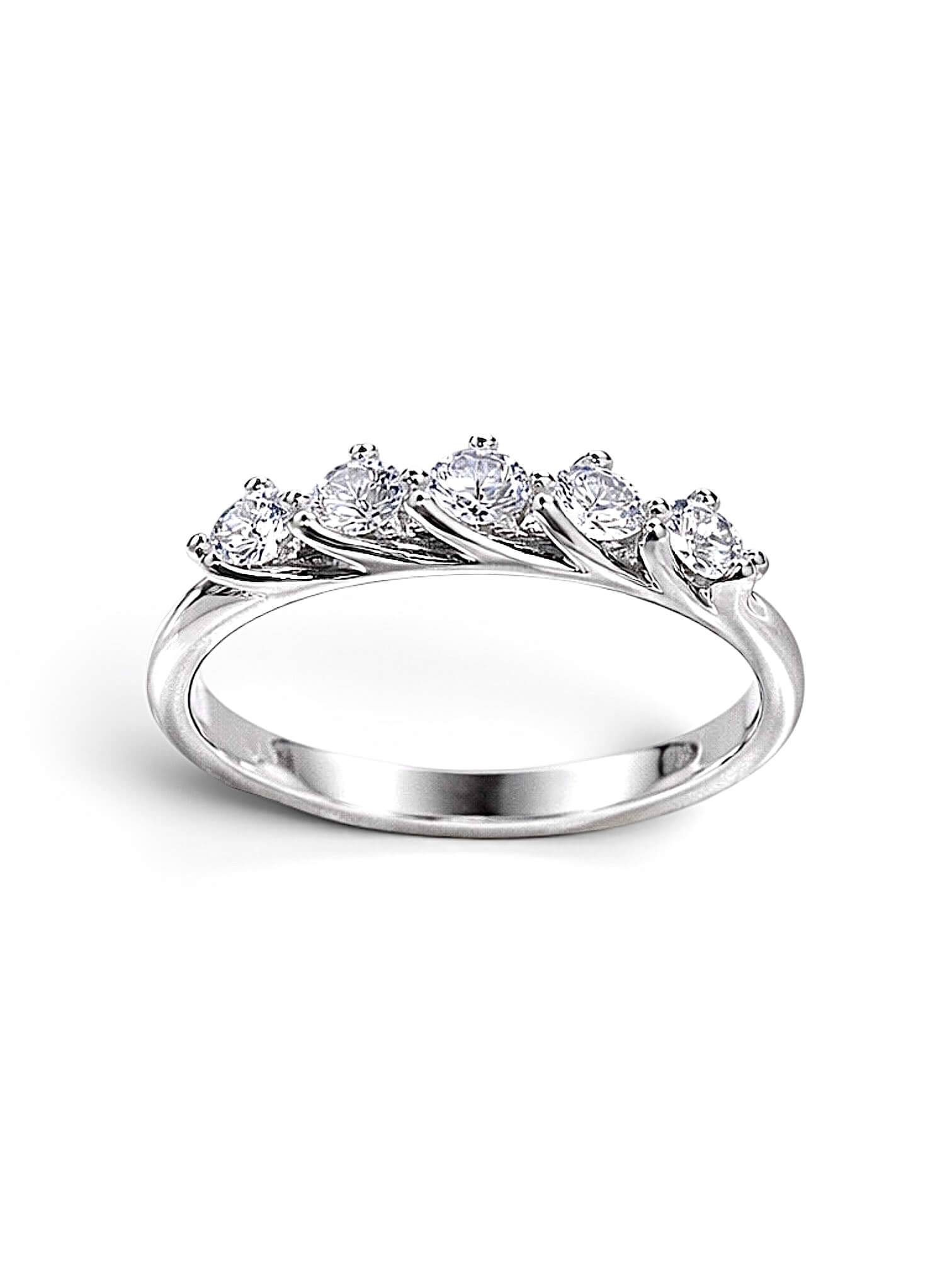Anello veretta oro bianco e diamanti SGUARDI ART. AN1256