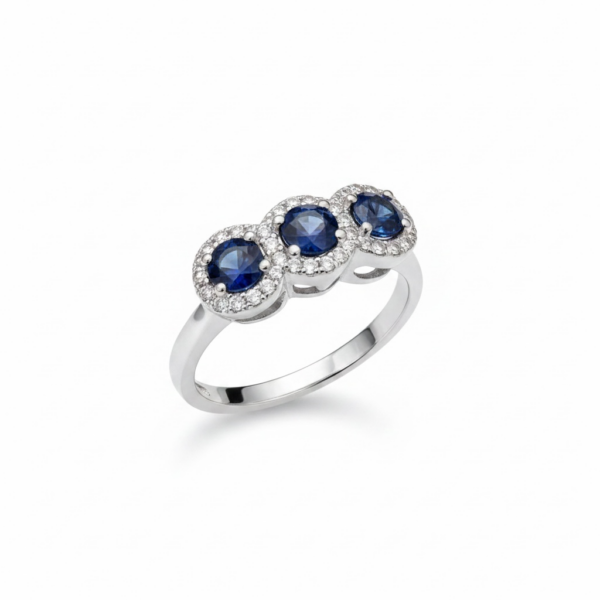 Anello oro zaffiri e diamanti BELLE EPOQUE art. AN2629