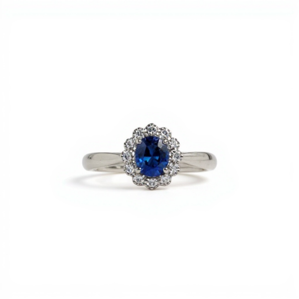 Anello zaffiro blu e diamanti  BON TON Art. AN2665
