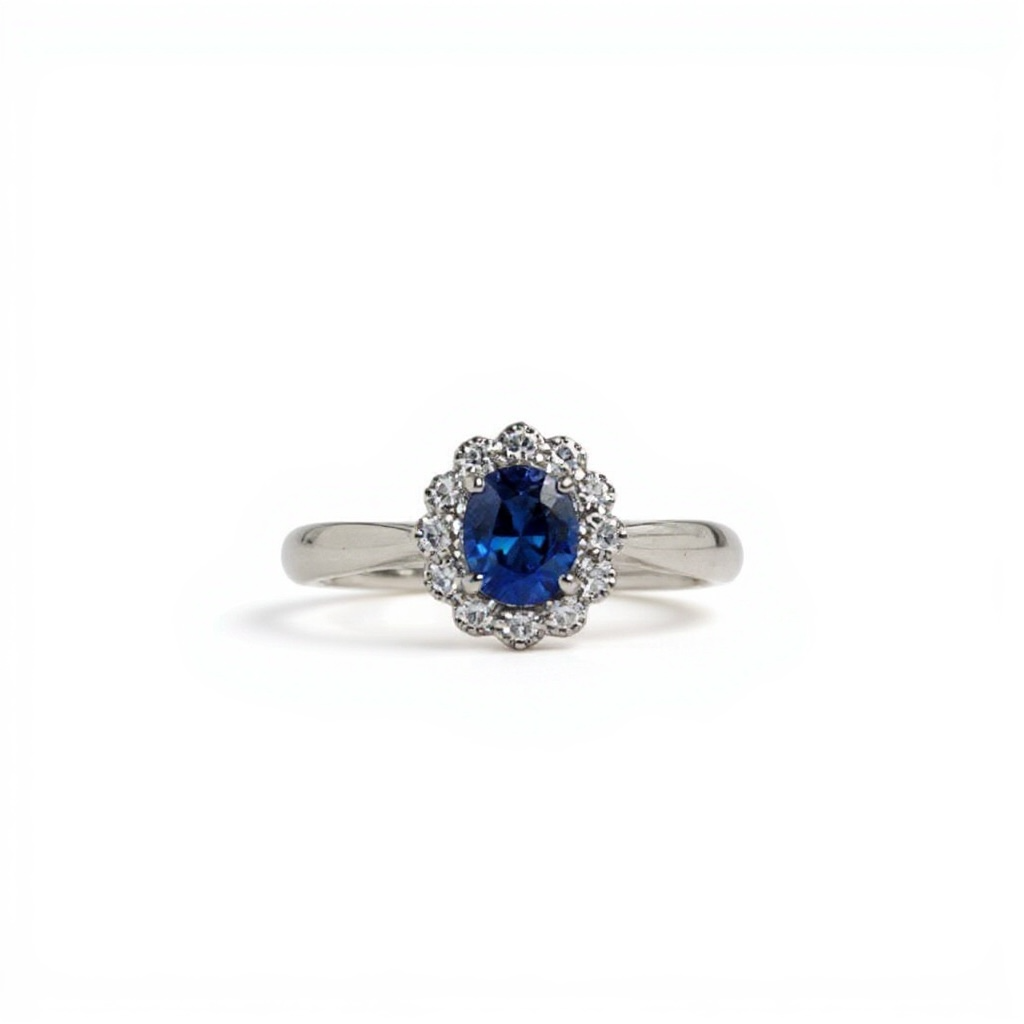 Anello zaffiro blu e diamanti  BON TON Art. AN2665