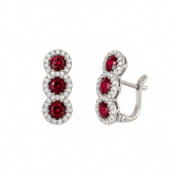 Gold Rubies and Diamonds Earrings Art. OR572