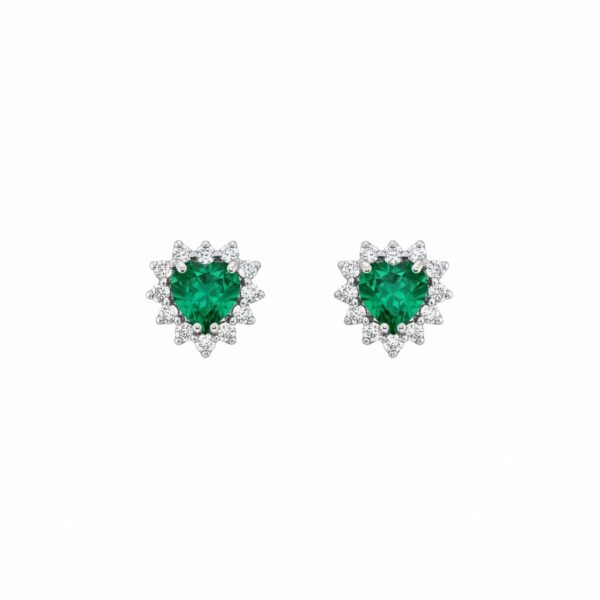 Orecchini smeraldi e diamanti CUORE Art. OR1452