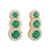 orecchini smeraldo oro diamanti cipolla dal 1950 gioiellieri palermo 1 gioielleria palermo Emerald earrings in gold and diamonds BELLE EPOQUE Art. AN1594