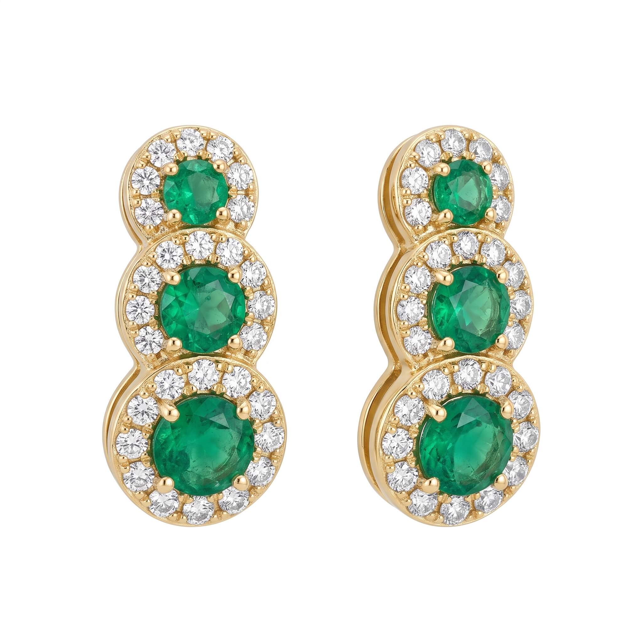 Orecchini smeraldi in oro e diamanti BELLE EPOQUE Art. OR1594