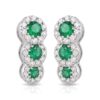 orecchini smeraldo oro diamanti cipolla dal 1950 gioiellieri palermo gioielleria palermo Emerald earrings in gold and diamonds BELLE EPOQUE Art. OR644