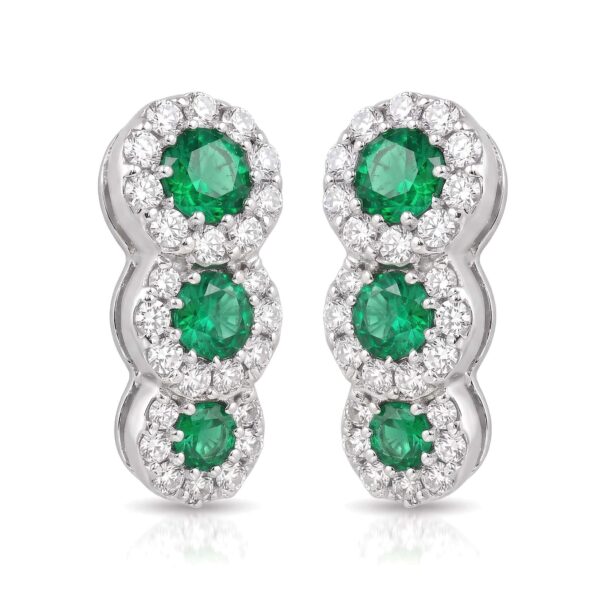 Emerald earrings in gold and diamonds BELLE EPOQUE Art. OR644