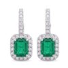 Emerald and diamonds and gold earrings BELLE EPOQUE Art.OR454